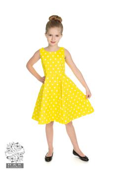 gul børne kjole