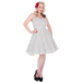 Hvid halterneck-kjole med prikker