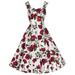 50s  Roserblomstret Sommer kjole
