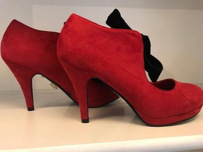 Sandie rød retro sko